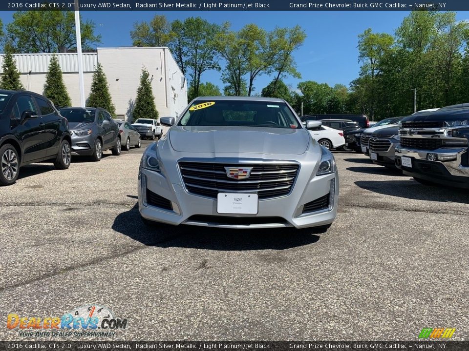2016 Cadillac CTS 2.0T Luxury AWD Sedan Radiant Silver Metallic / Light Platinum/Jet Black Photo #7