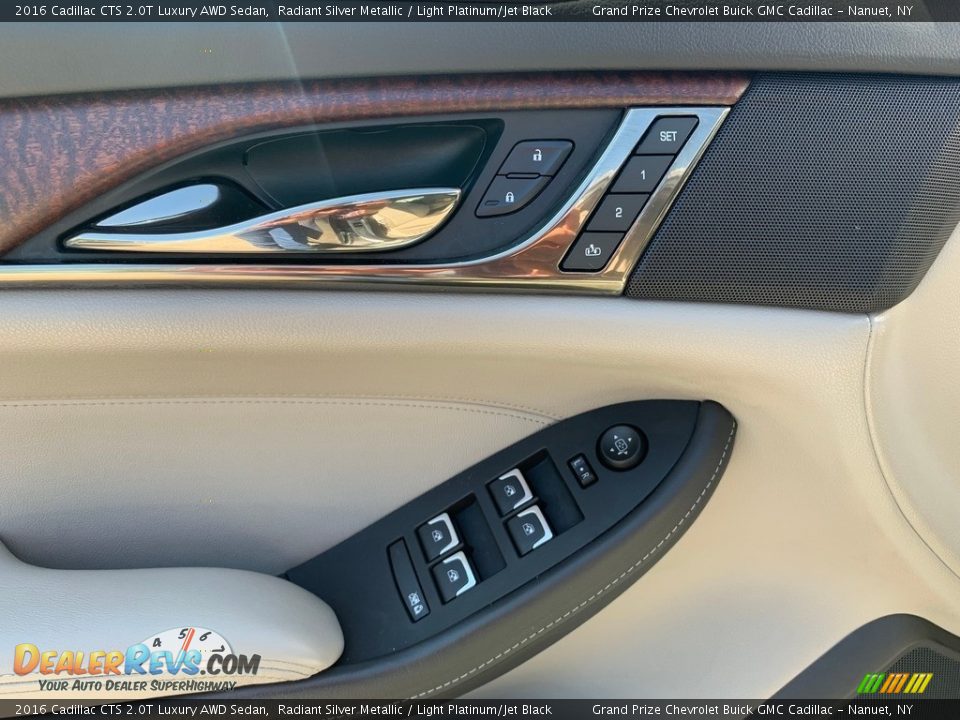 2016 Cadillac CTS 2.0T Luxury AWD Sedan Radiant Silver Metallic / Light Platinum/Jet Black Photo #9