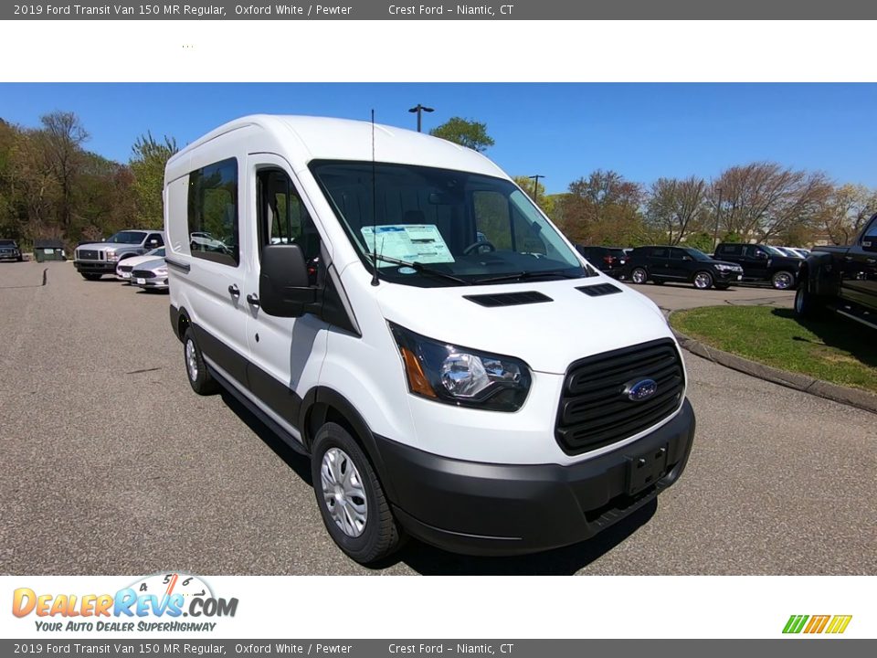 2019 Ford Transit Van 150 MR Regular Oxford White / Pewter Photo #1