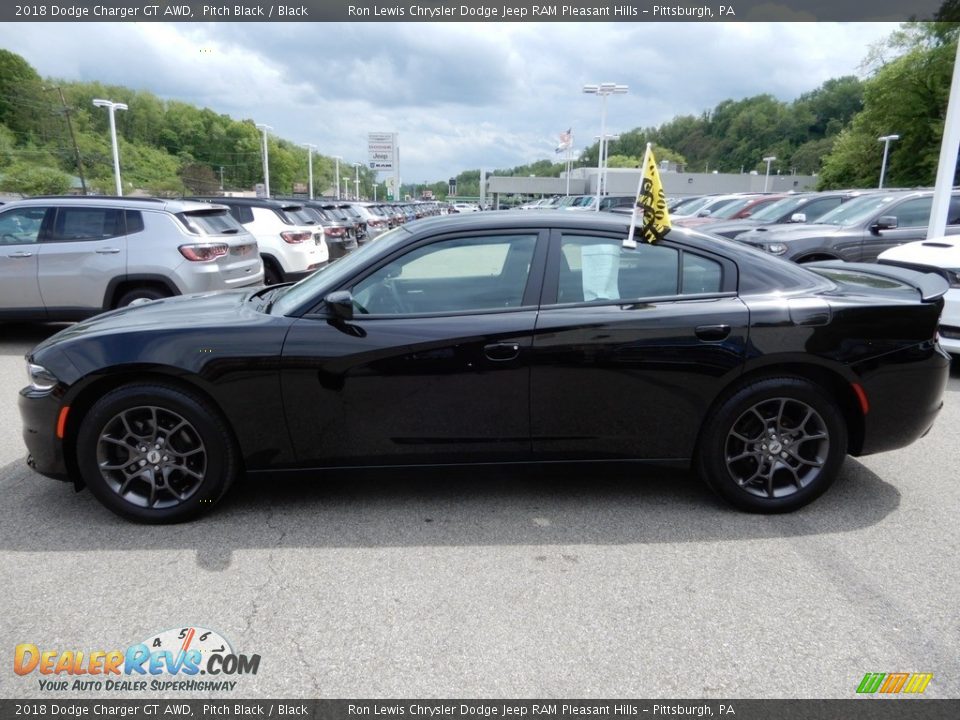 2018 Dodge Charger GT AWD Pitch Black / Black Photo #2