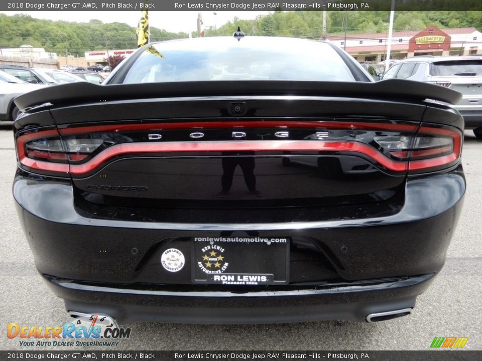 2018 Dodge Charger GT AWD Pitch Black / Black Photo #5