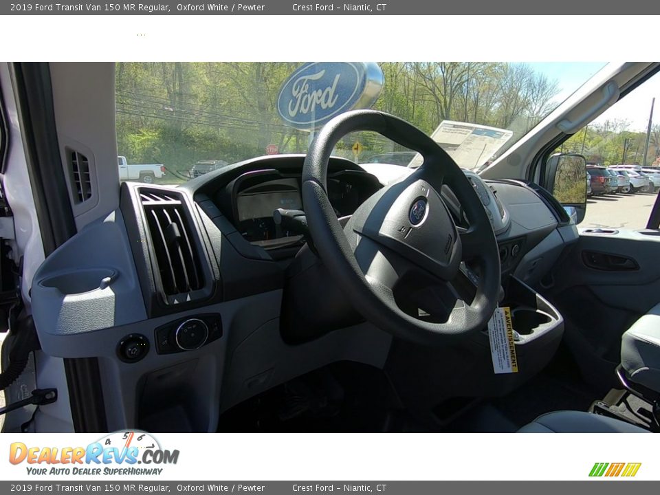 2019 Ford Transit Van 150 MR Regular Oxford White / Pewter Photo #10