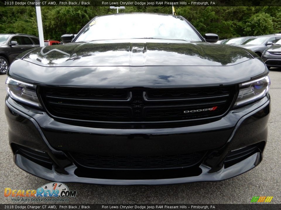 2018 Dodge Charger GT AWD Pitch Black / Black Photo #9