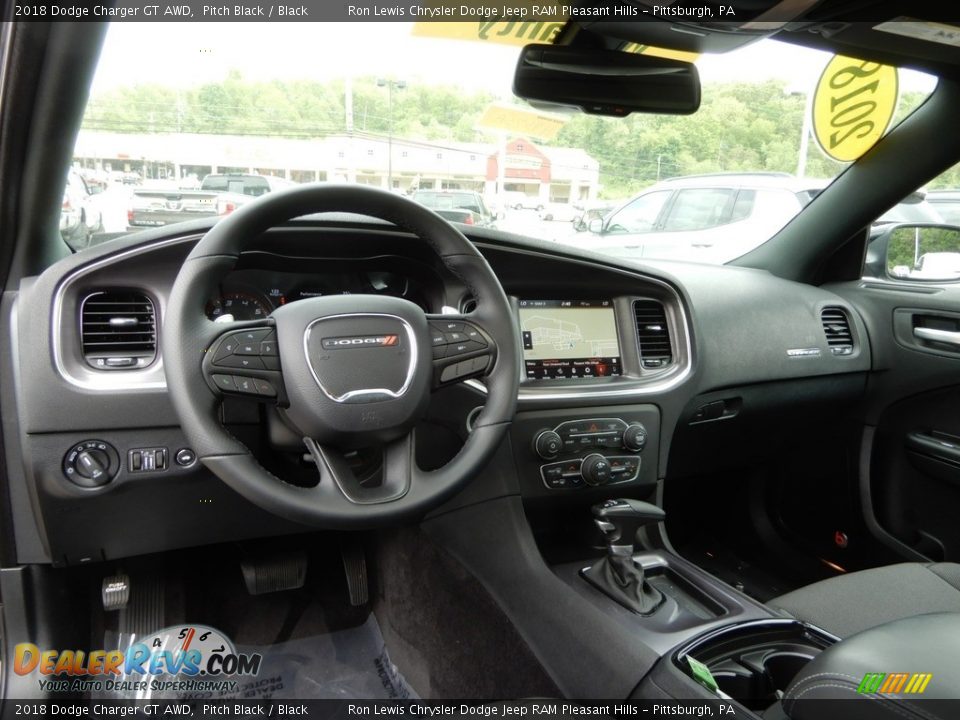 2018 Dodge Charger GT AWD Pitch Black / Black Photo #14