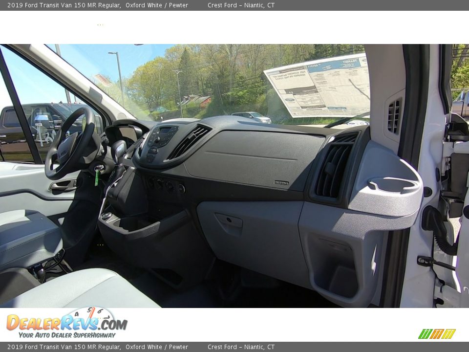 2019 Ford Transit Van 150 MR Regular Oxford White / Pewter Photo #23