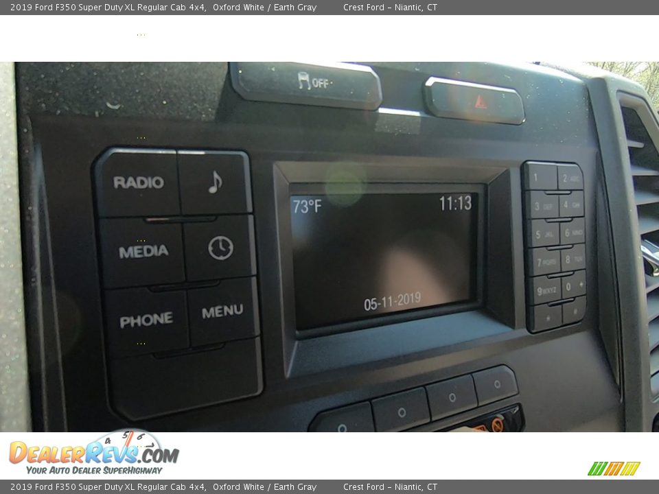 2019 Ford F350 Super Duty XL Regular Cab 4x4 Oxford White / Earth Gray Photo #14