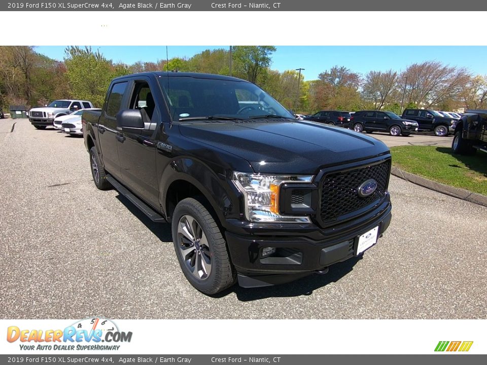 2019 Ford F150 XL SuperCrew 4x4 Agate Black / Earth Gray Photo #1