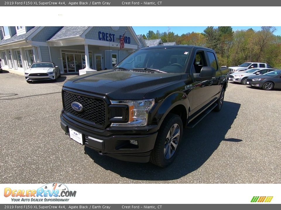 2019 Ford F150 XL SuperCrew 4x4 Agate Black / Earth Gray Photo #3