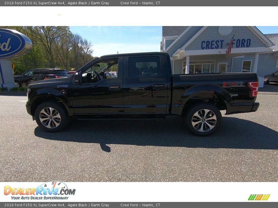 2019 Ford F150 XL SuperCrew 4x4 Agate Black / Earth Gray Photo #4