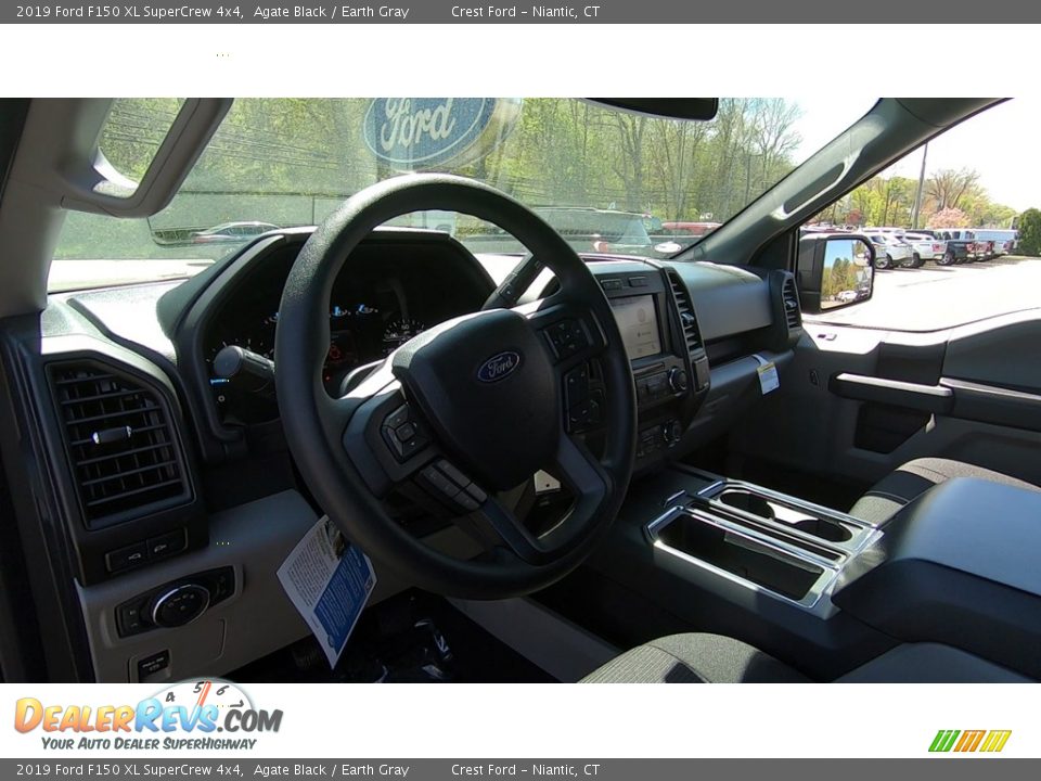 2019 Ford F150 XL SuperCrew 4x4 Agate Black / Earth Gray Photo #10