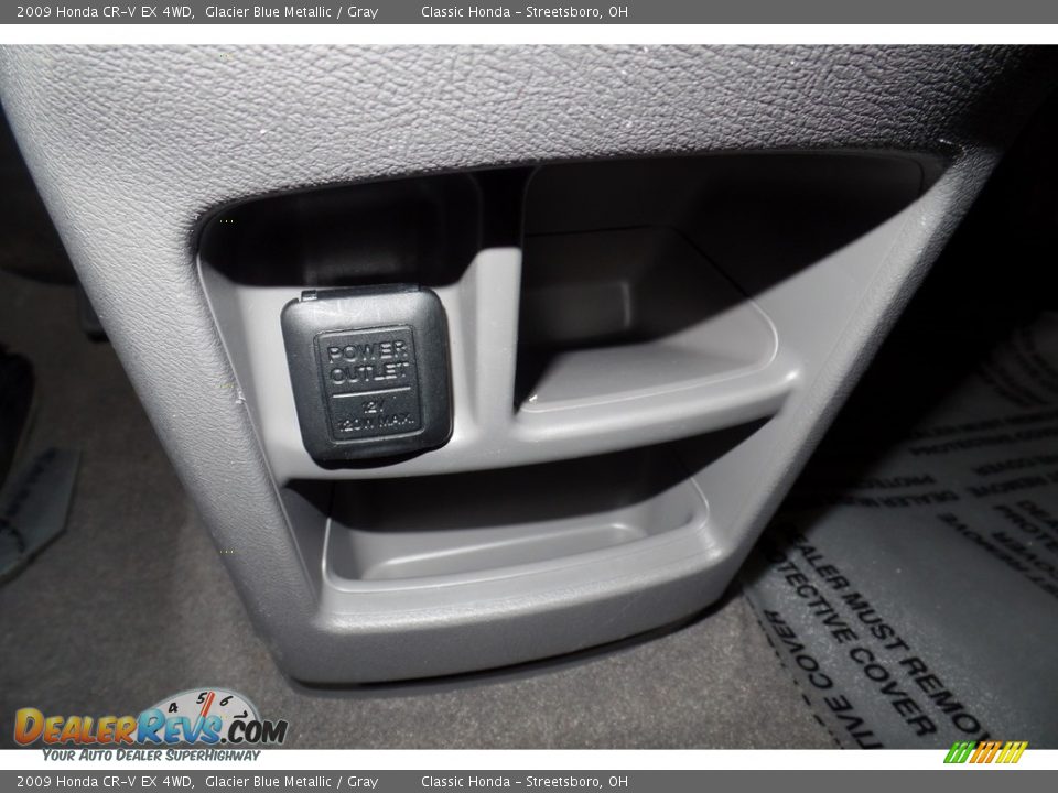 2009 Honda CR-V EX 4WD Glacier Blue Metallic / Gray Photo #31