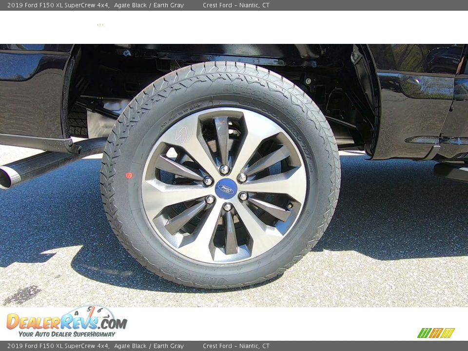 2019 Ford F150 XL SuperCrew 4x4 Agate Black / Earth Gray Photo #21