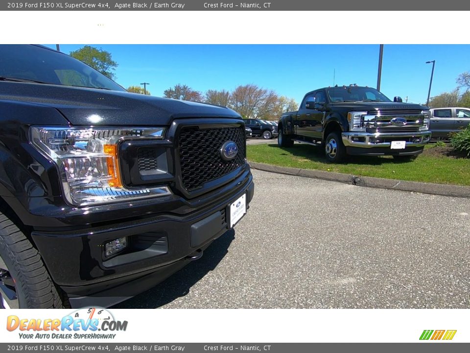 2019 Ford F150 XL SuperCrew 4x4 Agate Black / Earth Gray Photo #27