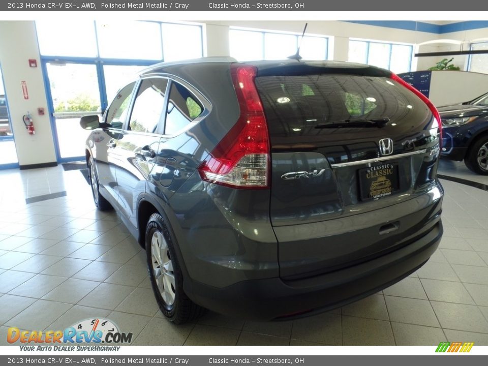 2013 Honda CR-V EX-L AWD Polished Metal Metallic / Gray Photo #3