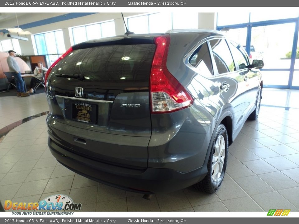 2013 Honda CR-V EX-L AWD Polished Metal Metallic / Gray Photo #4