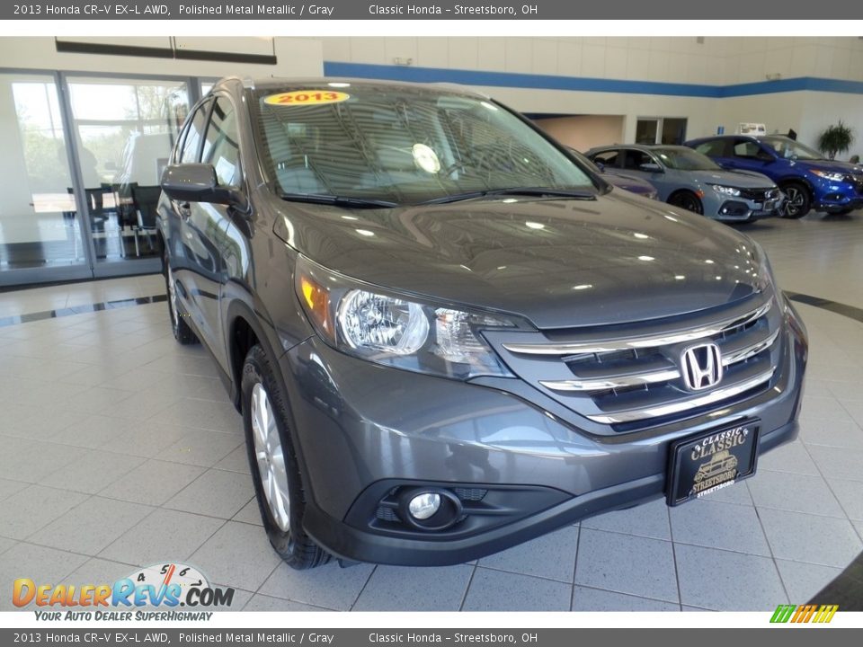 2013 Honda CR-V EX-L AWD Polished Metal Metallic / Gray Photo #6
