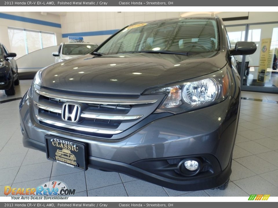 2013 Honda CR-V EX-L AWD Polished Metal Metallic / Gray Photo #7
