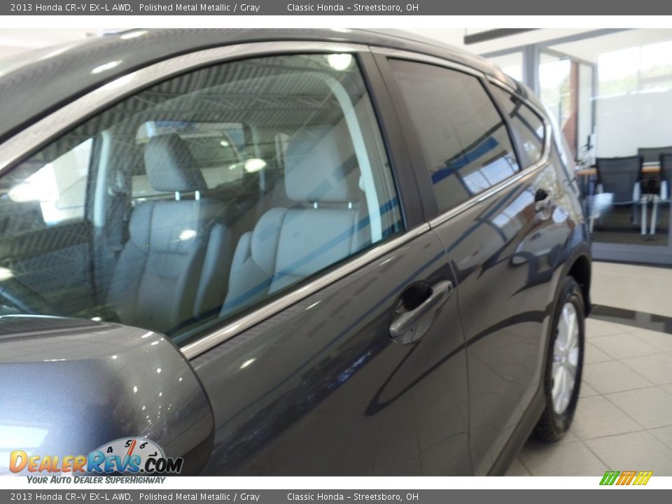 2013 Honda CR-V EX-L AWD Polished Metal Metallic / Gray Photo #8