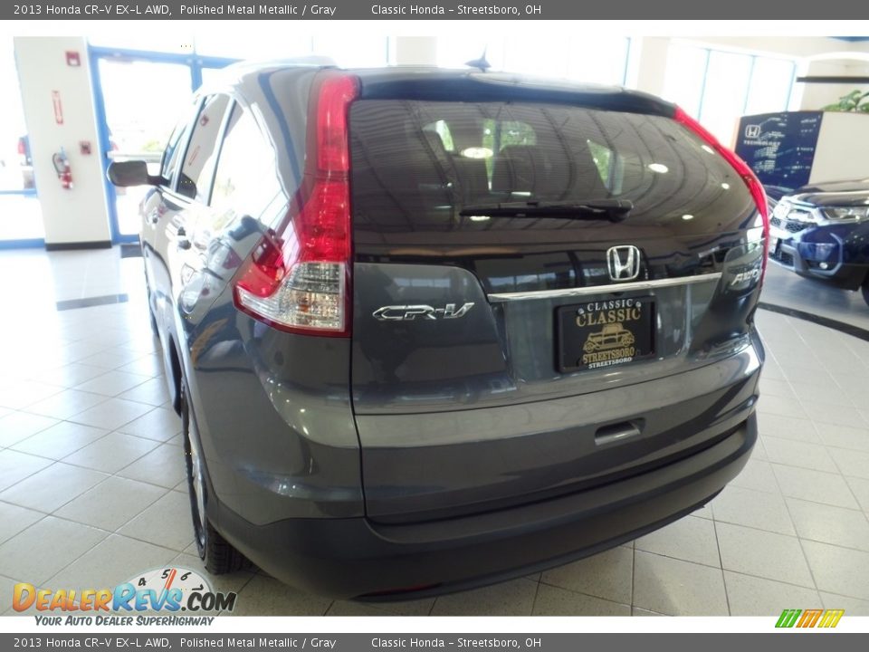 2013 Honda CR-V EX-L AWD Polished Metal Metallic / Gray Photo #9