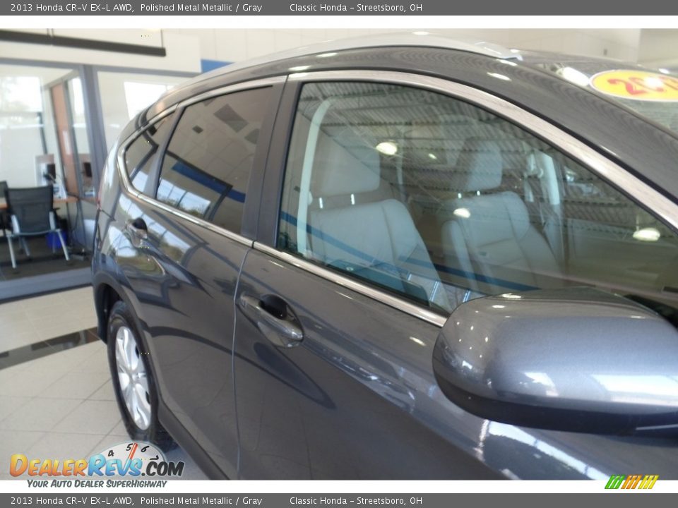 2013 Honda CR-V EX-L AWD Polished Metal Metallic / Gray Photo #11