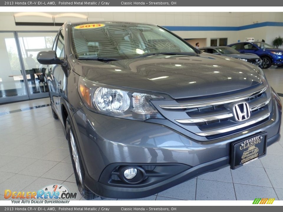 2013 Honda CR-V EX-L AWD Polished Metal Metallic / Gray Photo #12