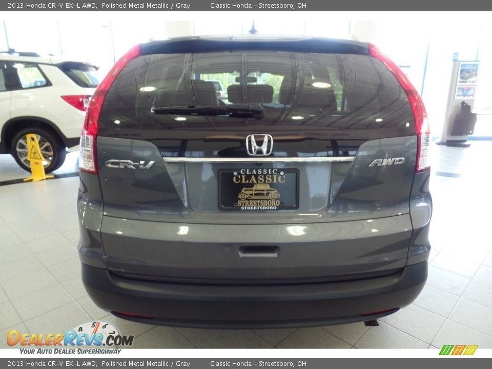 2013 Honda CR-V EX-L AWD Polished Metal Metallic / Gray Photo #14
