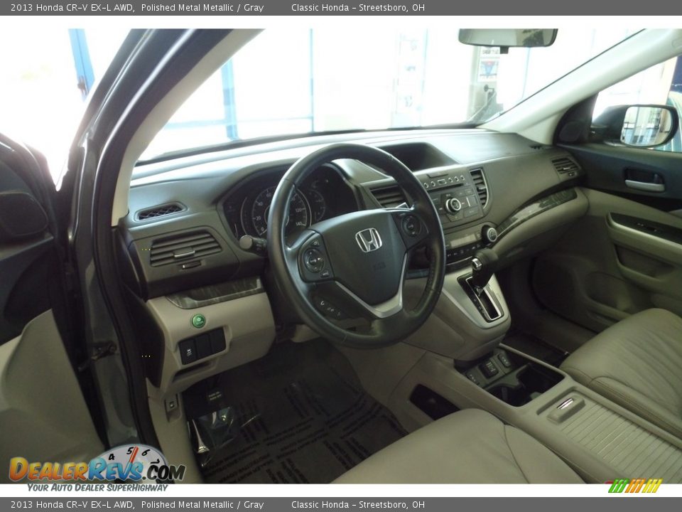 2013 Honda CR-V EX-L AWD Polished Metal Metallic / Gray Photo #15