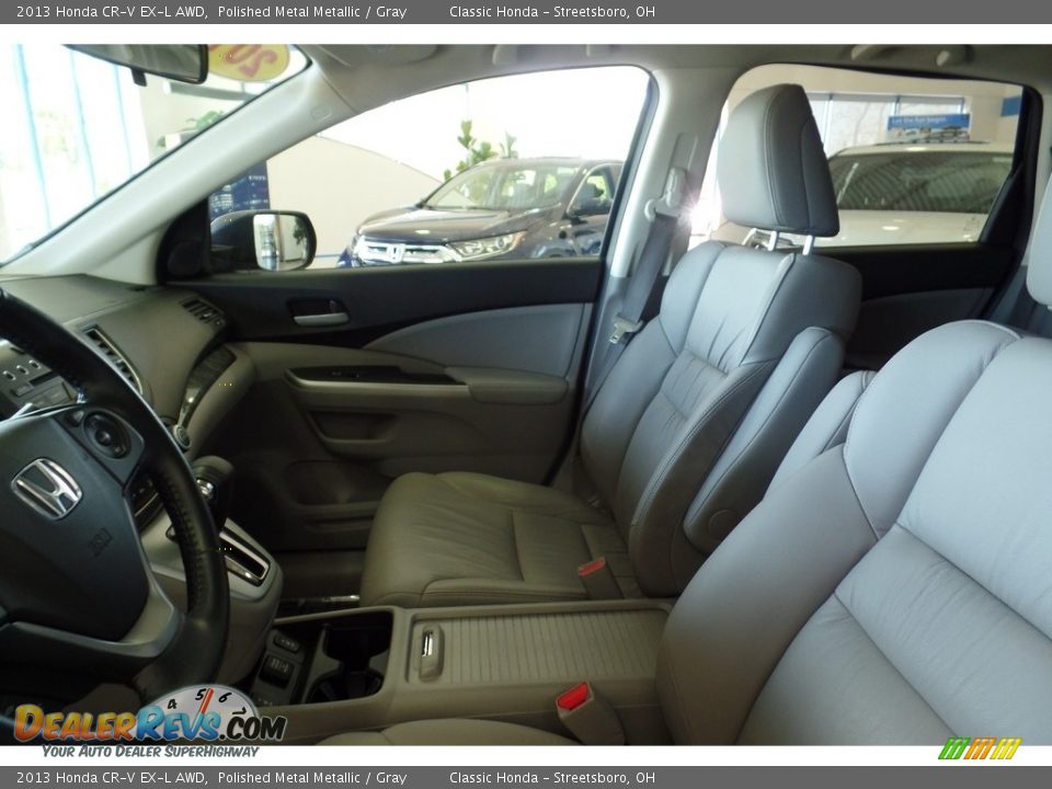 2013 Honda CR-V EX-L AWD Polished Metal Metallic / Gray Photo #16