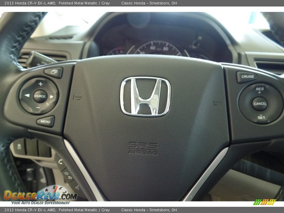 2013 Honda CR-V EX-L AWD Polished Metal Metallic / Gray Photo #23