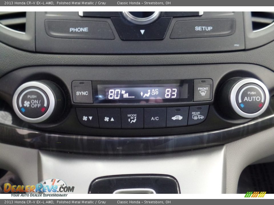 2013 Honda CR-V EX-L AWD Polished Metal Metallic / Gray Photo #27