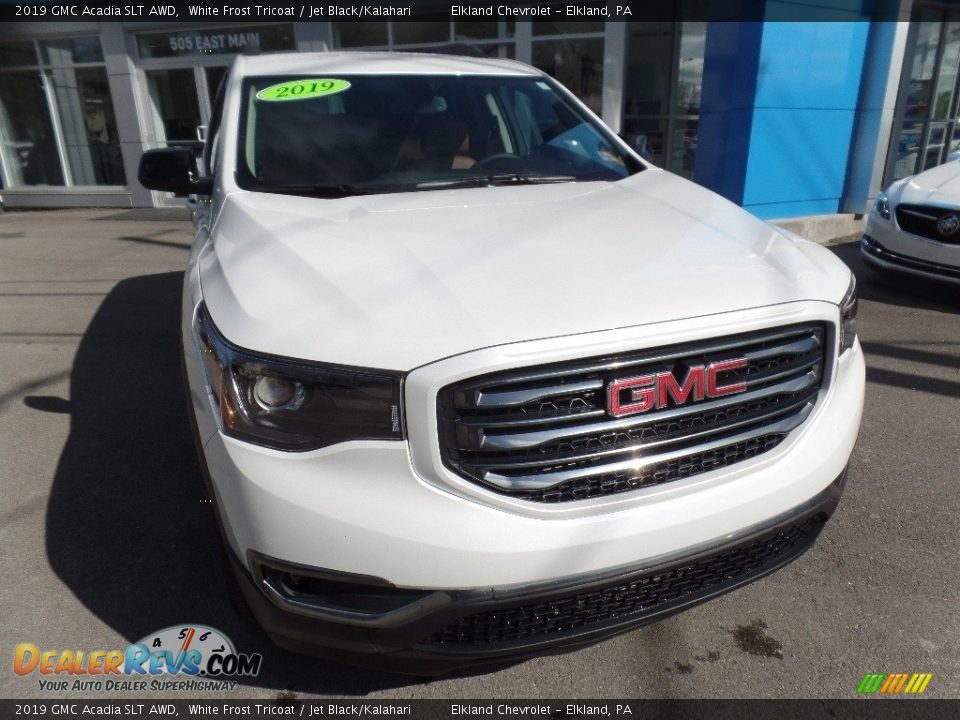 2019 GMC Acadia SLT AWD White Frost Tricoat / Jet Black/Kalahari Photo #2