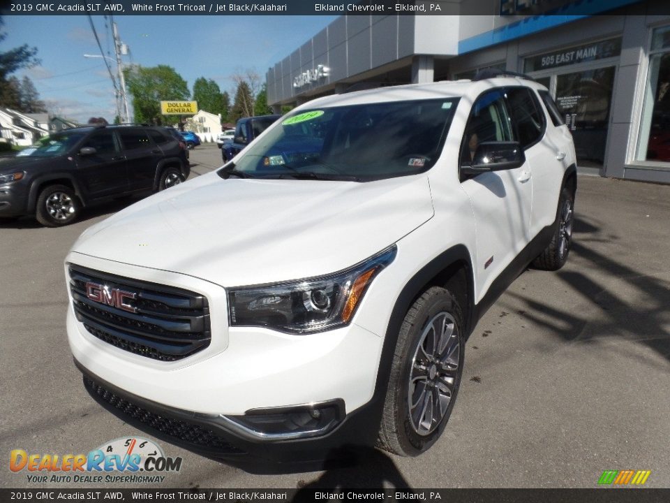 2019 GMC Acadia SLT AWD White Frost Tricoat / Jet Black/Kalahari Photo #3