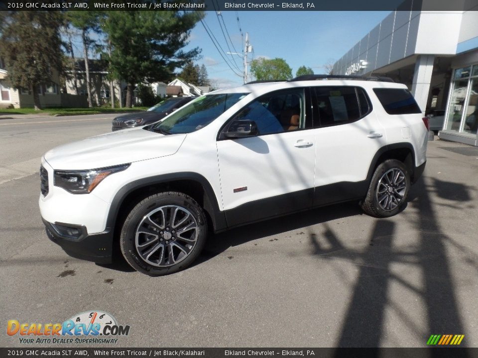 White Frost Tricoat 2019 GMC Acadia SLT AWD Photo #4