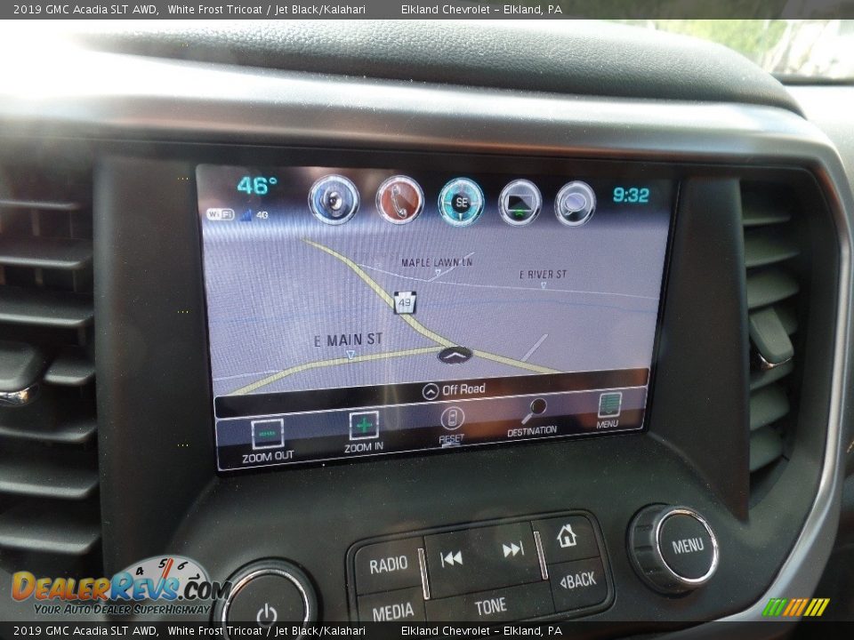 2019 GMC Acadia SLT AWD White Frost Tricoat / Jet Black/Kalahari Photo #36