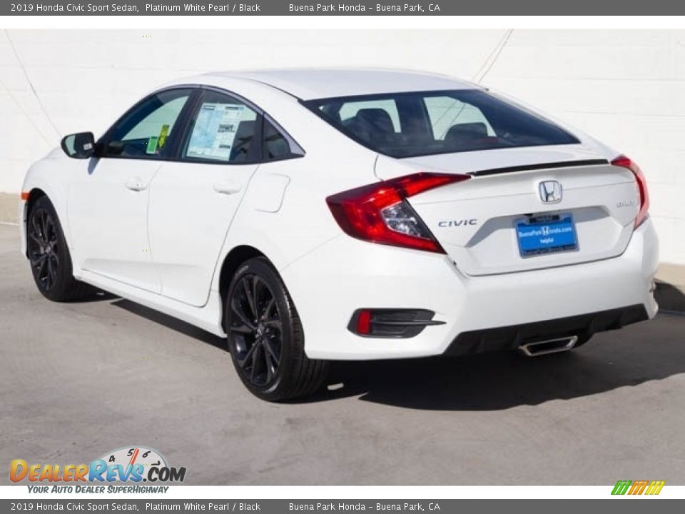 2019 Honda Civic Sport Sedan Platinum White Pearl / Black Photo #2