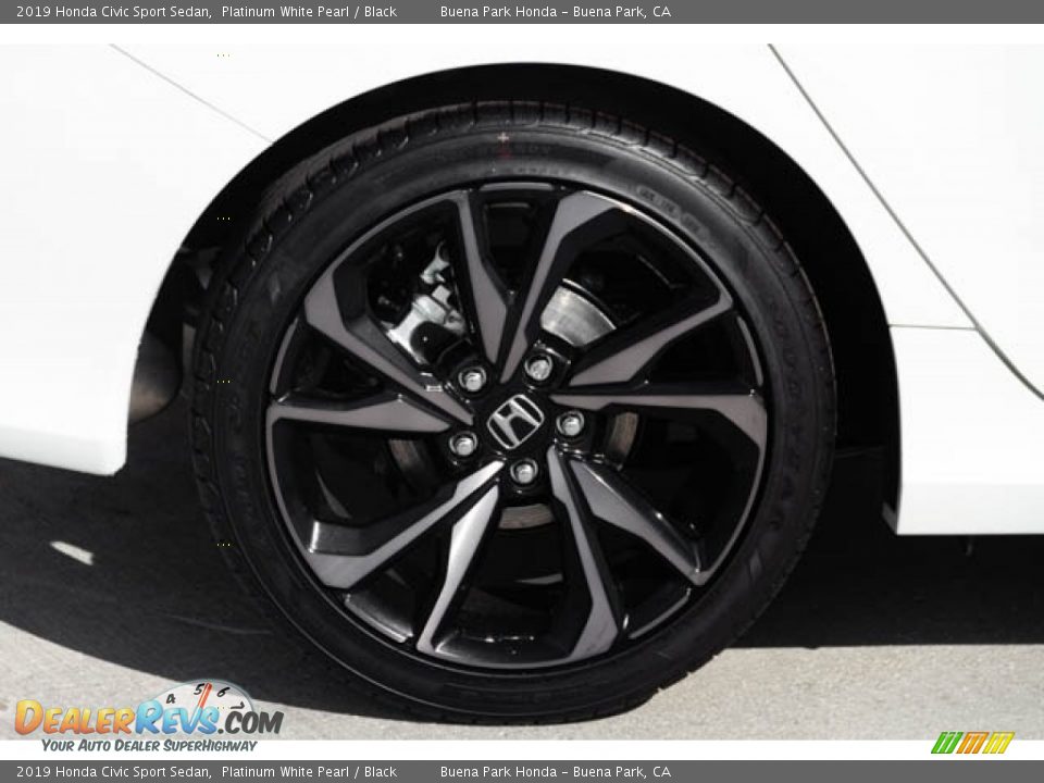 2019 Honda Civic Sport Sedan Platinum White Pearl / Black Photo #13