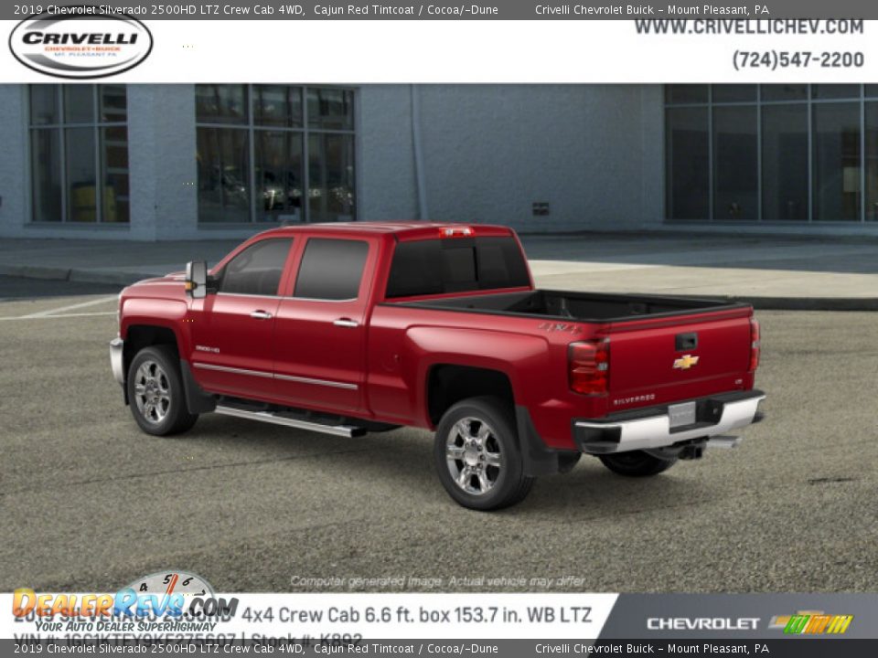 2019 Chevrolet Silverado 2500HD LTZ Crew Cab 4WD Cajun Red Tintcoat / Cocoa/­Dune Photo #2