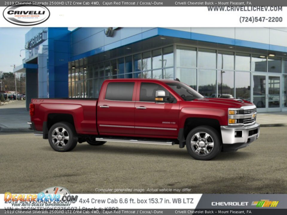 2019 Chevrolet Silverado 2500HD LTZ Crew Cab 4WD Cajun Red Tintcoat / Cocoa/­Dune Photo #3