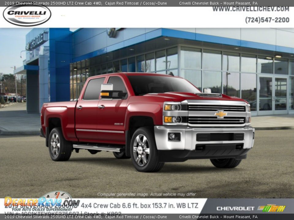 2019 Chevrolet Silverado 2500HD LTZ Crew Cab 4WD Cajun Red Tintcoat / Cocoa/­Dune Photo #4