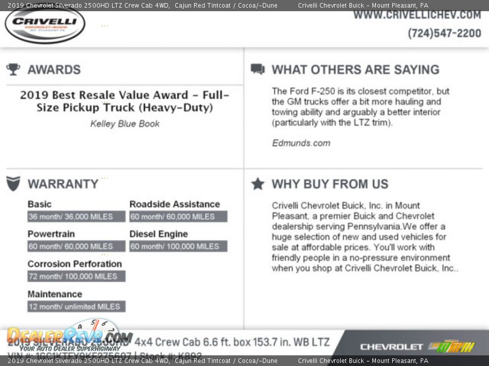 2019 Chevrolet Silverado 2500HD LTZ Crew Cab 4WD Cajun Red Tintcoat / Cocoa/­Dune Photo #7