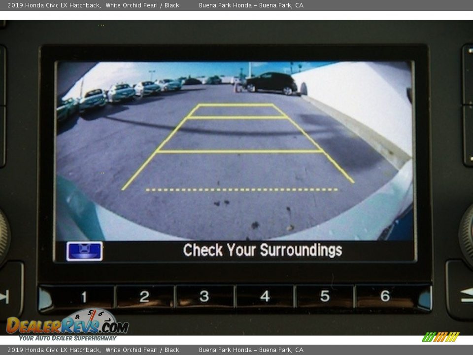 2019 Honda Civic LX Hatchback White Orchid Pearl / Black Photo #6