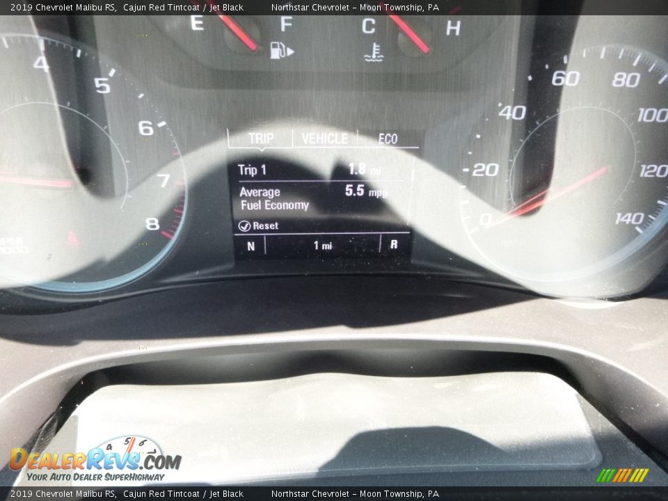 2019 Chevrolet Malibu RS Cajun Red Tintcoat / Jet Black Photo #20