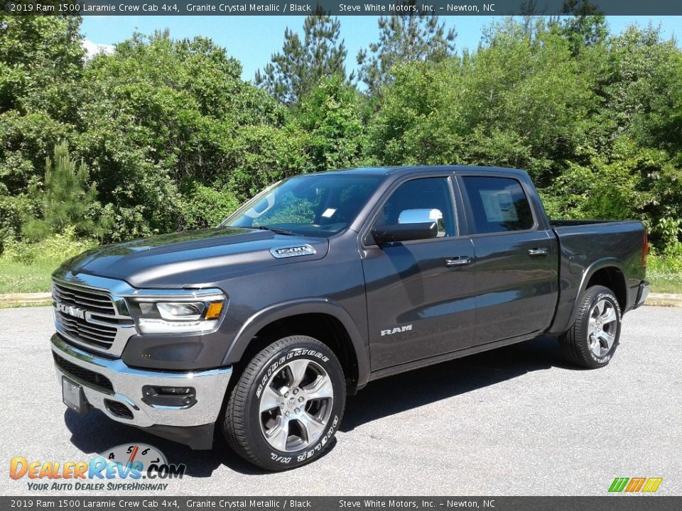 2019 Ram 1500 Laramie Crew Cab 4x4 Granite Crystal Metallic / Black Photo #2