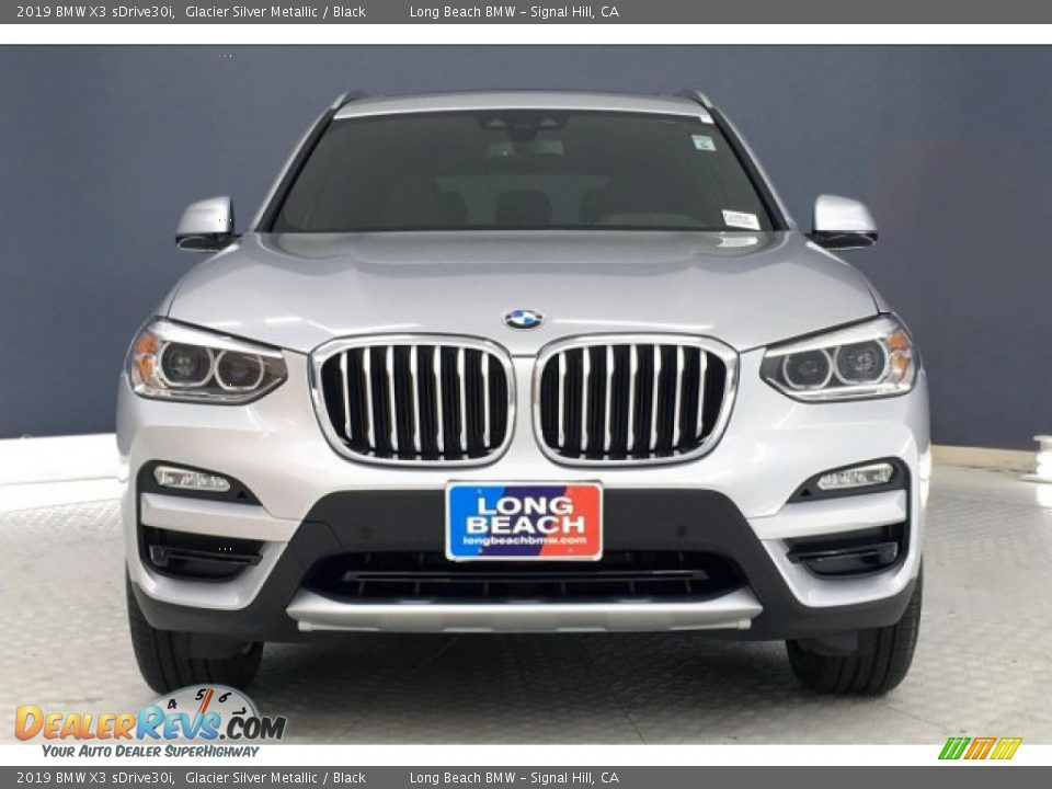 2019 BMW X3 sDrive30i Glacier Silver Metallic / Black Photo #2