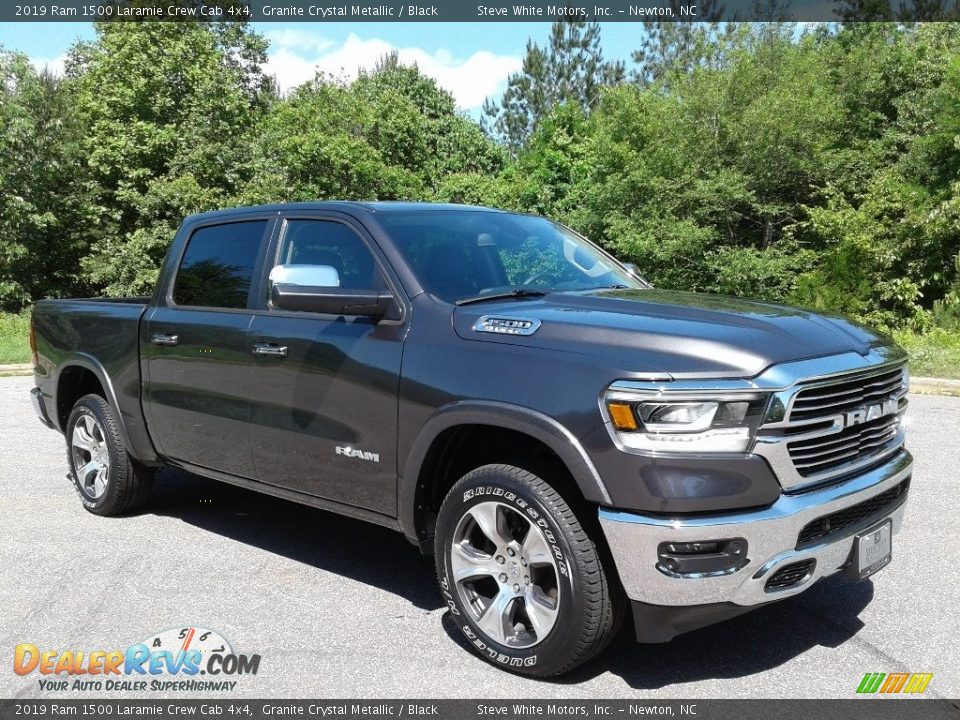 2019 Ram 1500 Laramie Crew Cab 4x4 Granite Crystal Metallic / Black Photo #4