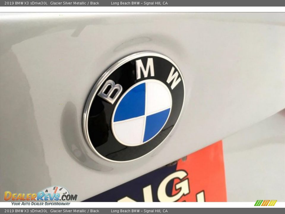 2019 BMW X3 sDrive30i Glacier Silver Metallic / Black Photo #7