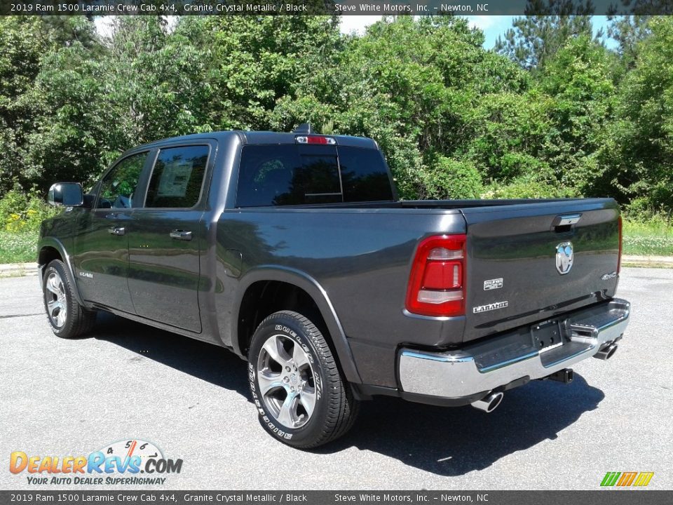 2019 Ram 1500 Laramie Crew Cab 4x4 Granite Crystal Metallic / Black Photo #8