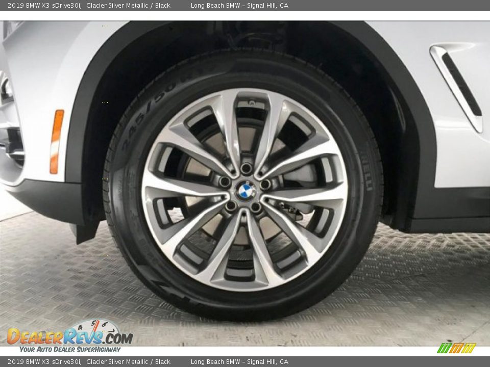 2019 BMW X3 sDrive30i Glacier Silver Metallic / Black Photo #8