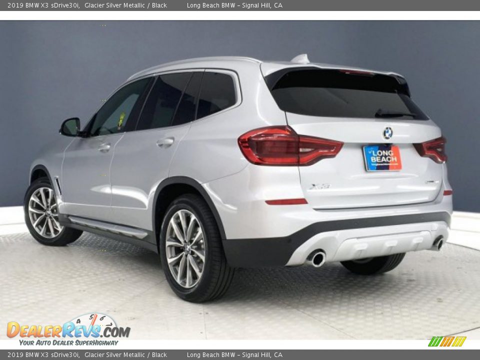 2019 BMW X3 sDrive30i Glacier Silver Metallic / Black Photo #10