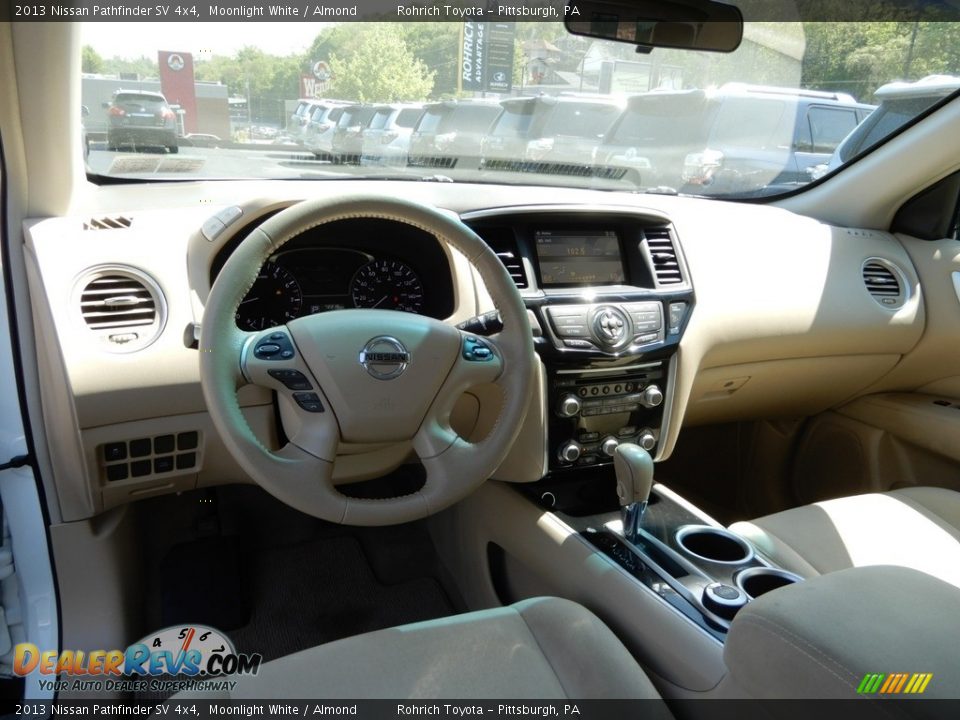 2013 Nissan Pathfinder SV 4x4 Moonlight White / Almond Photo #8
